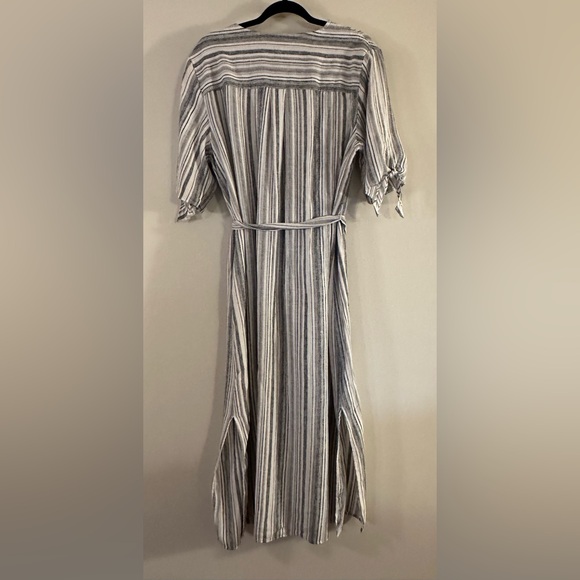 Gap Striped Gray Midi Shirt Dress - Picture 6 of 15